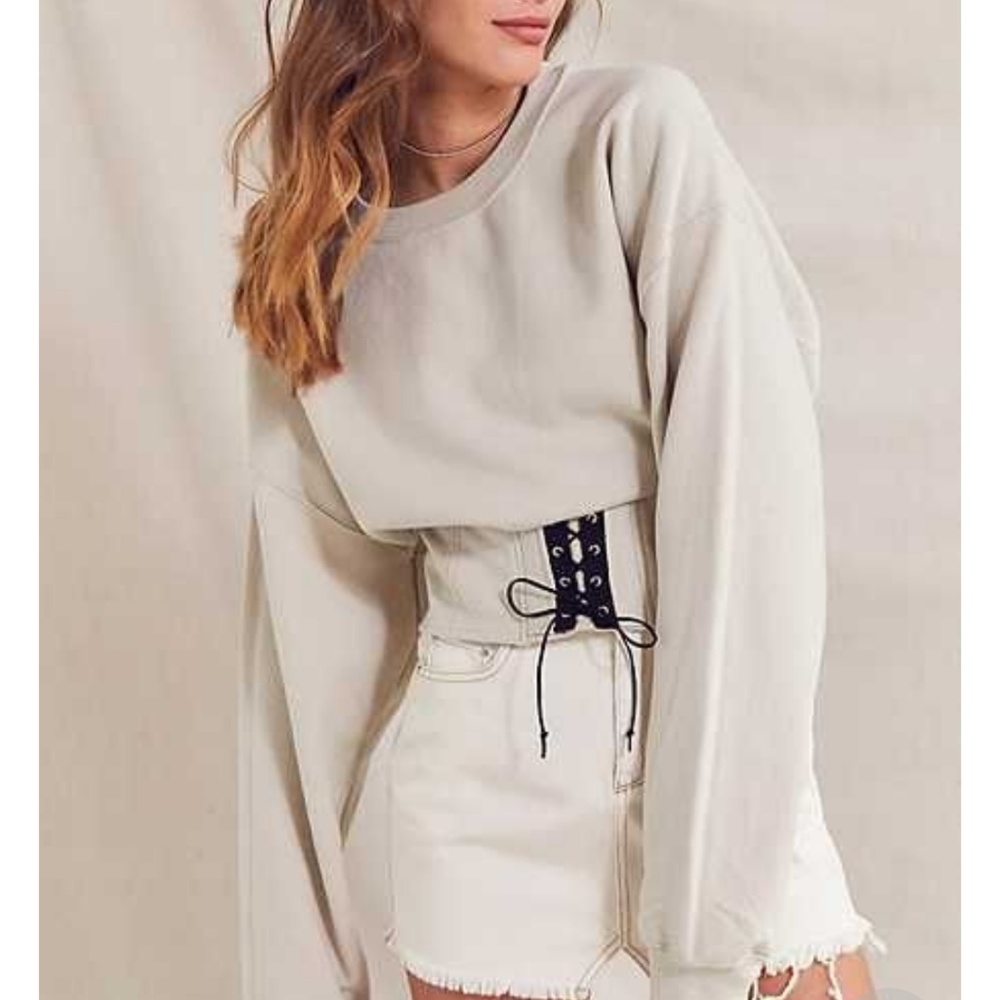 NEW Urban Renewal Recycled Tie-Front Sweatshirt
